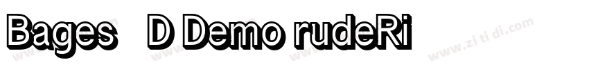 Bages 3D Demo rudeRi字体转换